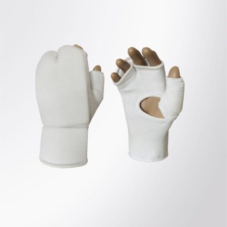 Защита рук тряпичная белая с дополнительной защитой большого пальца